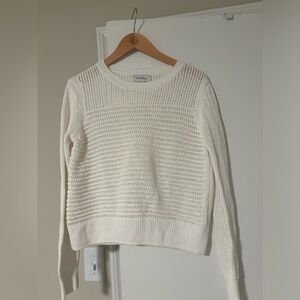 Evereve Crochet White Sweater